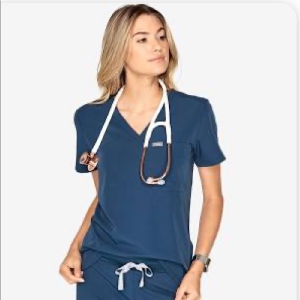 Figs Dark Harbor Blue scrub set
